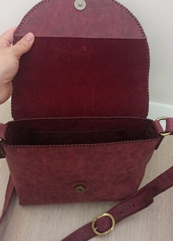 Orijinal dana derisinden yapılmış çanta  - Görsel 13