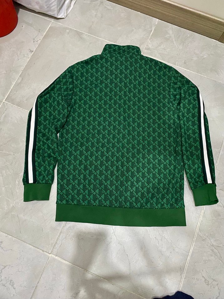 Lacoste Yeşil Monogramlı Fermuarlı Spor Ceket — görsel 2/3