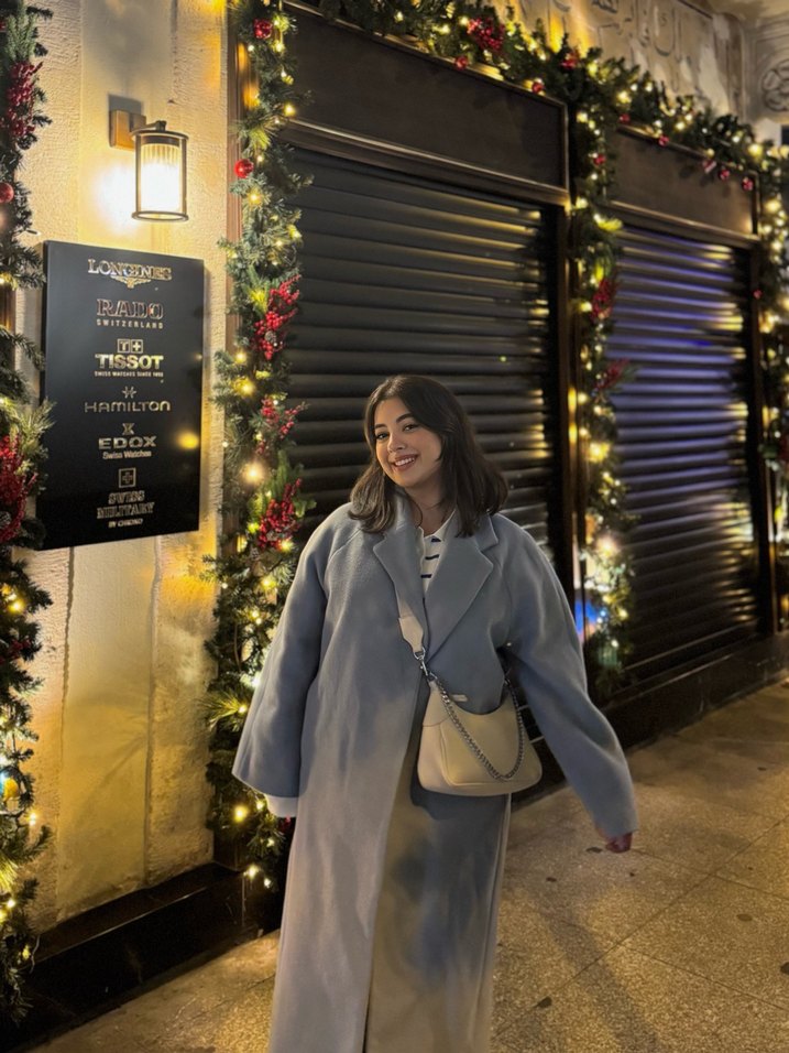 Manuka mavi Midi Kadın Kadife Kaban - Görsel 2