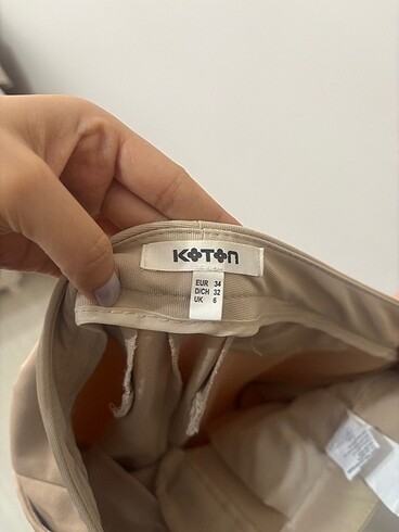 34 Beden ten rengi Renk Koton pantolon