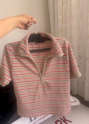 s Beden Zara Kısa Kollu Polo Yaka Triko