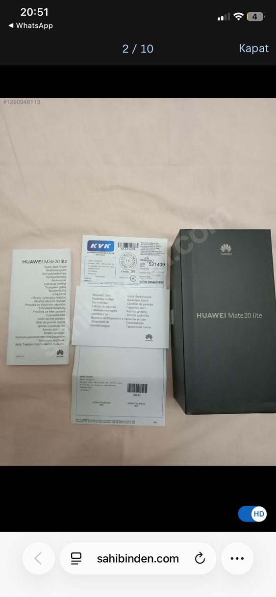 Huawei Mate20 Lite Mor - Görsel 2