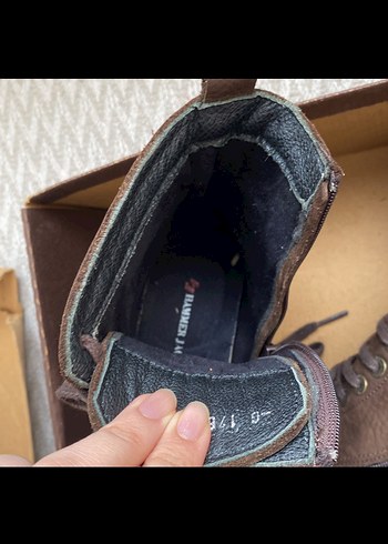 Kahverengi Deri Kadın Biker Botları - Görsel 3