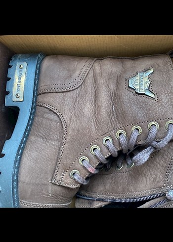 Kahverengi Deri Kadın Biker Botları - Görsel 2