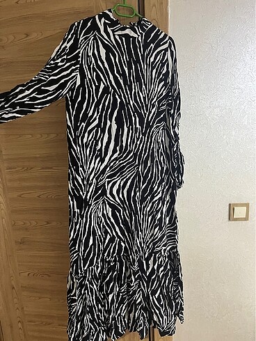 Diğer Zebra desen uzun elbise