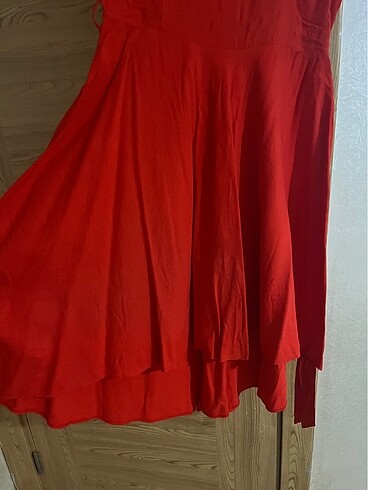l Beden kırmızı Renk Narçiçeği renk elbise