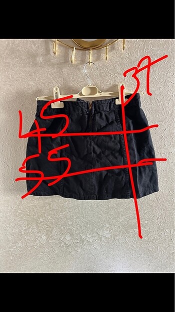 l Beden Mini siyah jean etek