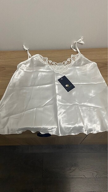 Güpürlü saten gecelik - Görsel 2