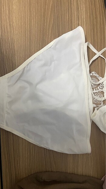 Güpürlü beyaz sütyen takım - Görsel 4