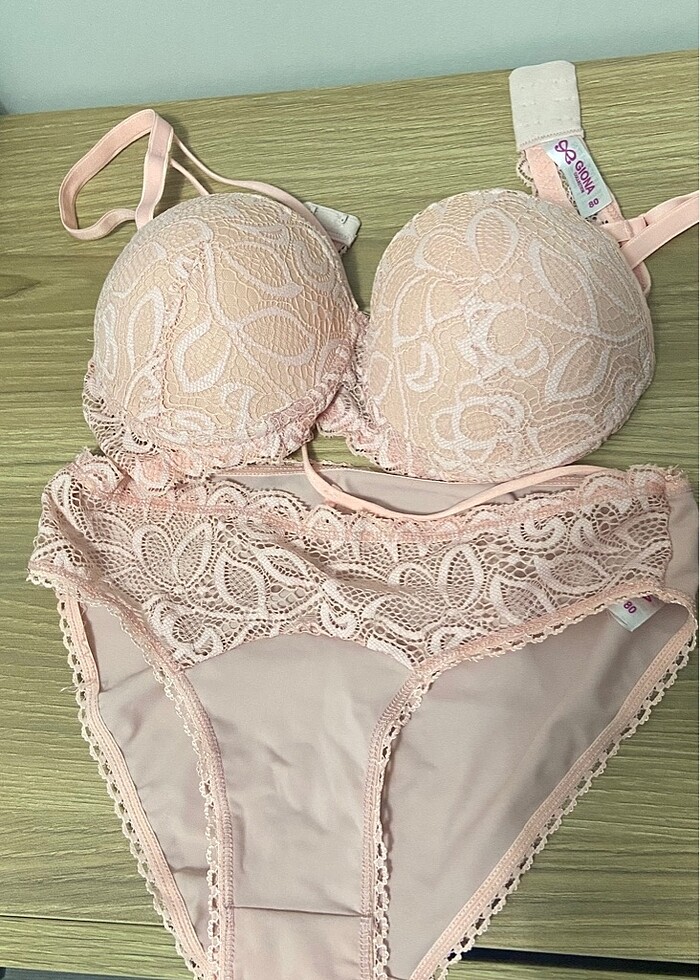 Güpürlü pudra takım - Görsel 3