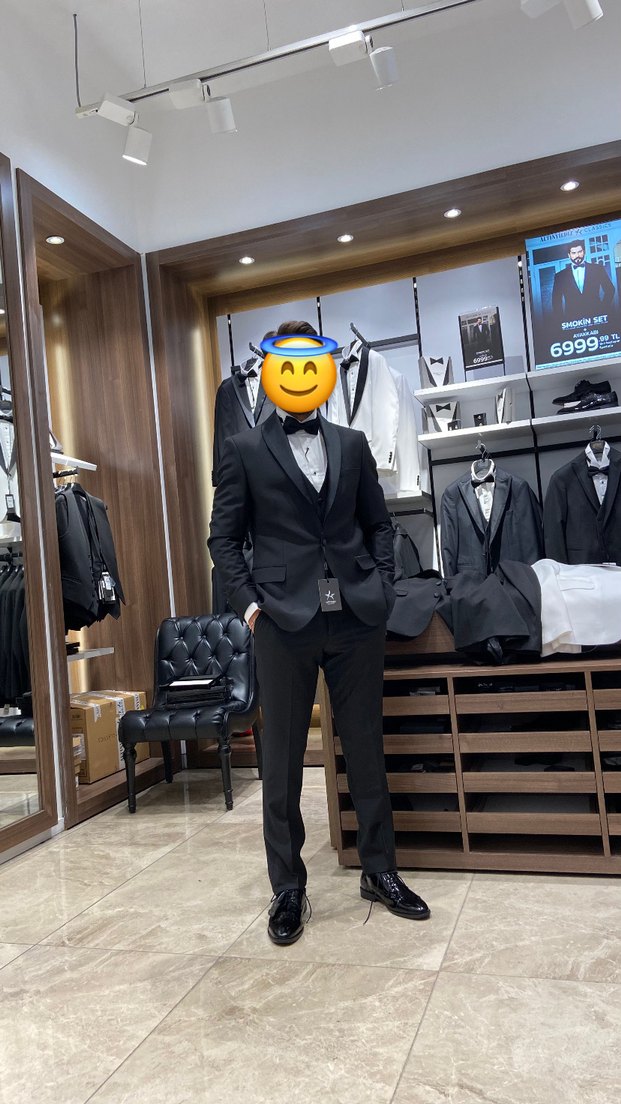 Kığılı kemer detaylı Siyah Damatlık Takım Elbise - Görsel 3