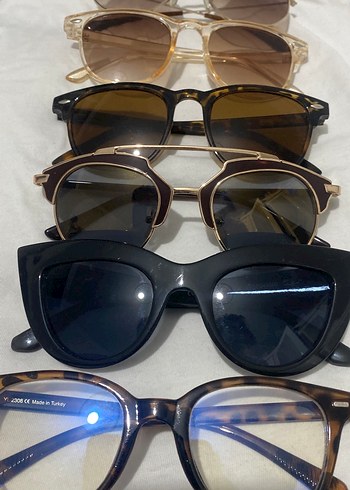 Kadın Çok Renkli Retro Gözlük Seti - Görsel 2