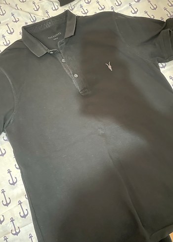 All Saints Dugmeli Siyah Erkek Polo Tisort