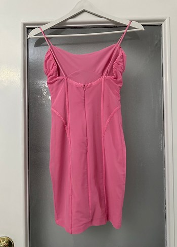 Bershka Bershka Pembe Askılı Mini Elbise