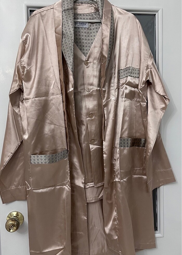 Erkek Saten Pijama Takımı - Görsel 3