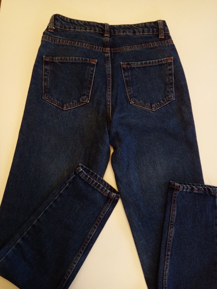 Kadın Lacivert Midi Denim Pantolon - Görsel 3