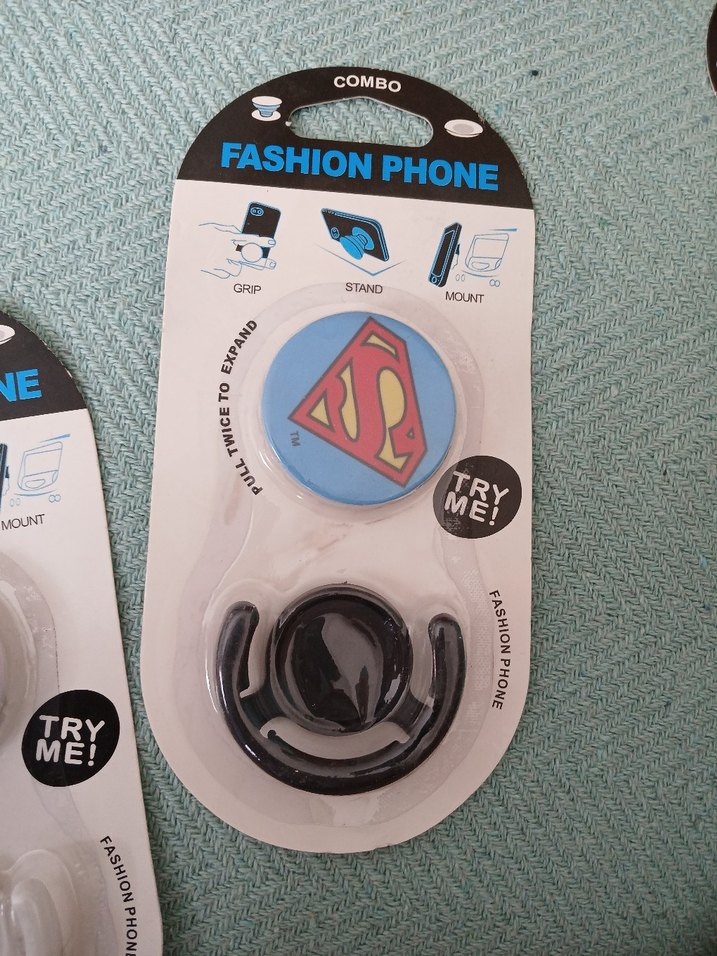 Mavi Süpermen Desenli Telefon Tutucu - Görsel 2