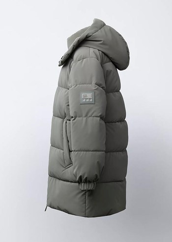 Kapüşonlu erkek zara mont - Görsel 11