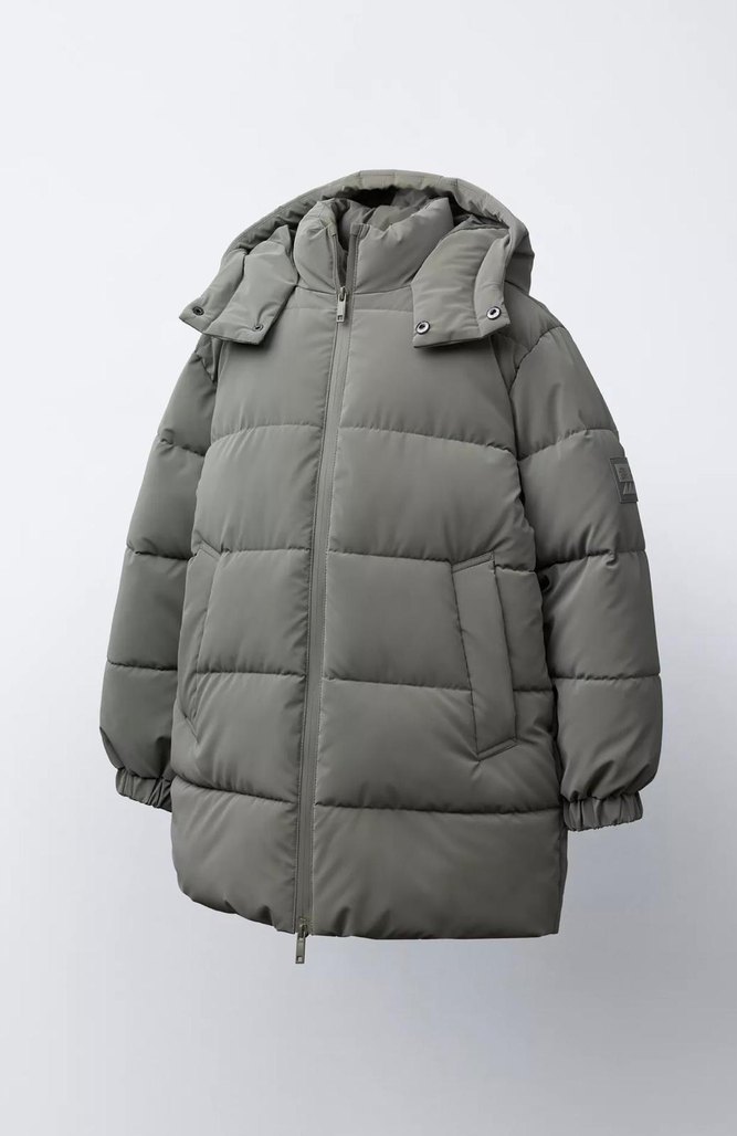 Kapüşonlu erkek zara mont - Görsel 3