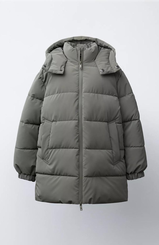 Kapüşonlu erkek zara mont - Görsel 2