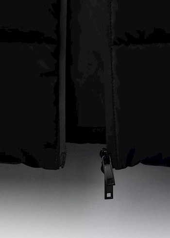 Siyah Kapüşonlu erkek Kışlık Mont - Görsel 6