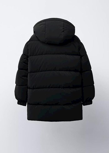 Siyah Kapüşonlu erkek Kışlık Mont - Görsel 5