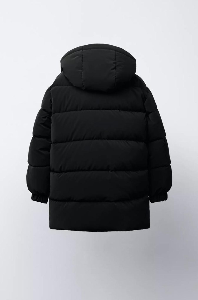 Siyah Kapüşonlu erkek Kışlık Mont - Görsel 5