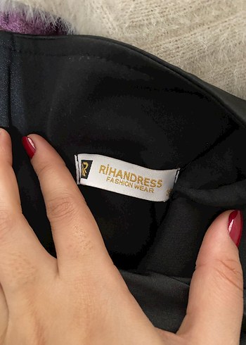 Siyah Drapeli Straplez Uzun Abiye Elbise - Görsel 4