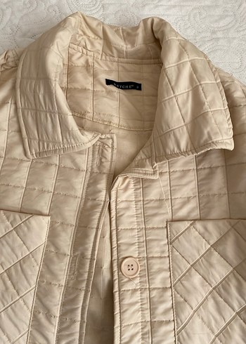 Bej Kadın Midi Boy Düğmeli Ceket - Görsel 2