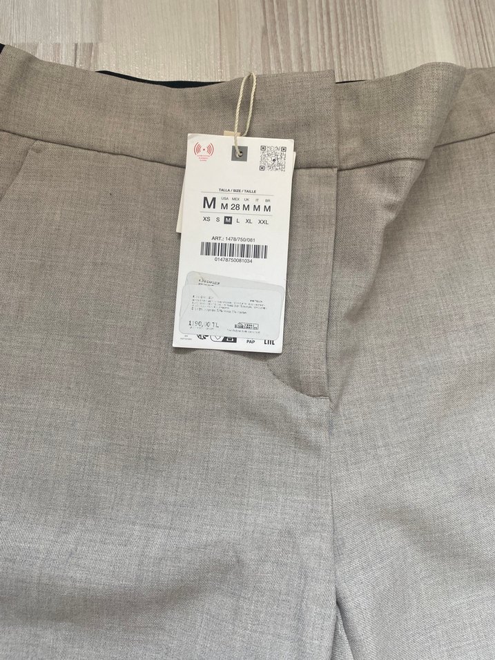 Bej Kumaş Kadın Pantolon - Görsel 3