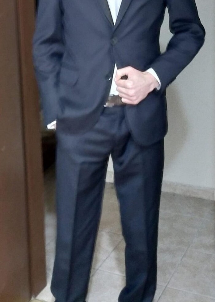 Kığıli klasik desenli takım elbise bir kere giyildi çok iyi duru - Görsel 2