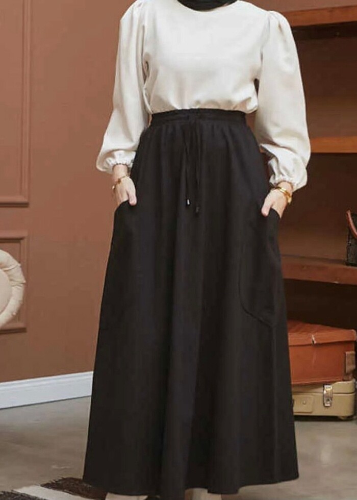 Neways marka gabardin yancepli lastikli mevlana etek - Görsel 2