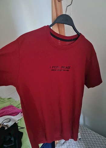 Diğer Kırmızı Baskılı unisex tşört