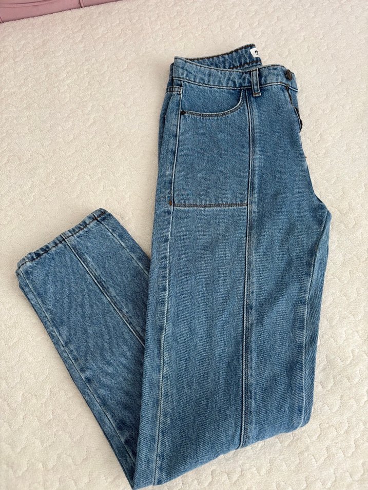 Mavi Yüksek Bel Denim Jean — görsel 2/4
