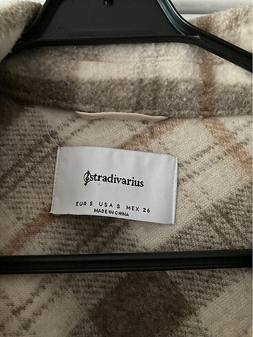 s Beden Stradivarius bej kareli ceket