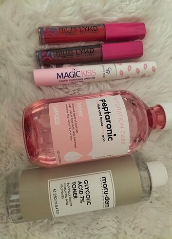 Maruderm glimolik tonik+SNP peptaronic+GR lipgloss+2 adet Lykd g