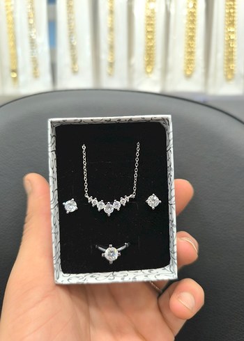 Accessorize Zarif Gumus Tasli Taki Seti