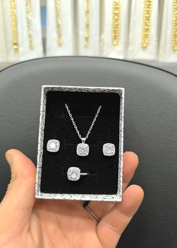 Accessorize Zarif Gumus Tasli Taki Seti