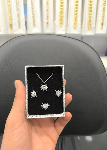 Accessorize  Gumus Yildizli Zarif Taki Seti