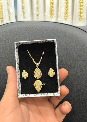 Accessorize Altin Damla Tasli Zarif Taki Seti