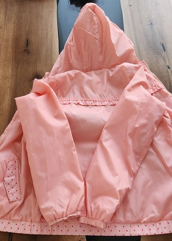 LC Waikiki Kız Çocuk Pembe Kapüşonlu Yağmurluk