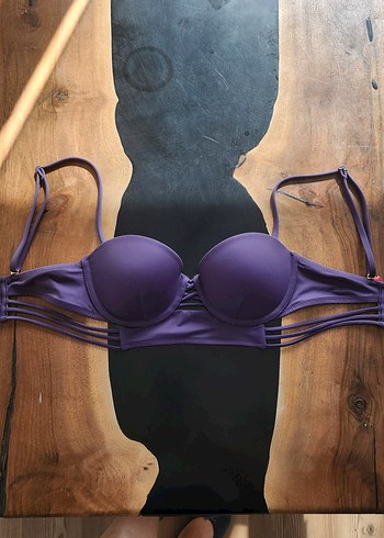Mor Spor Tarzı Destekli bikini üst