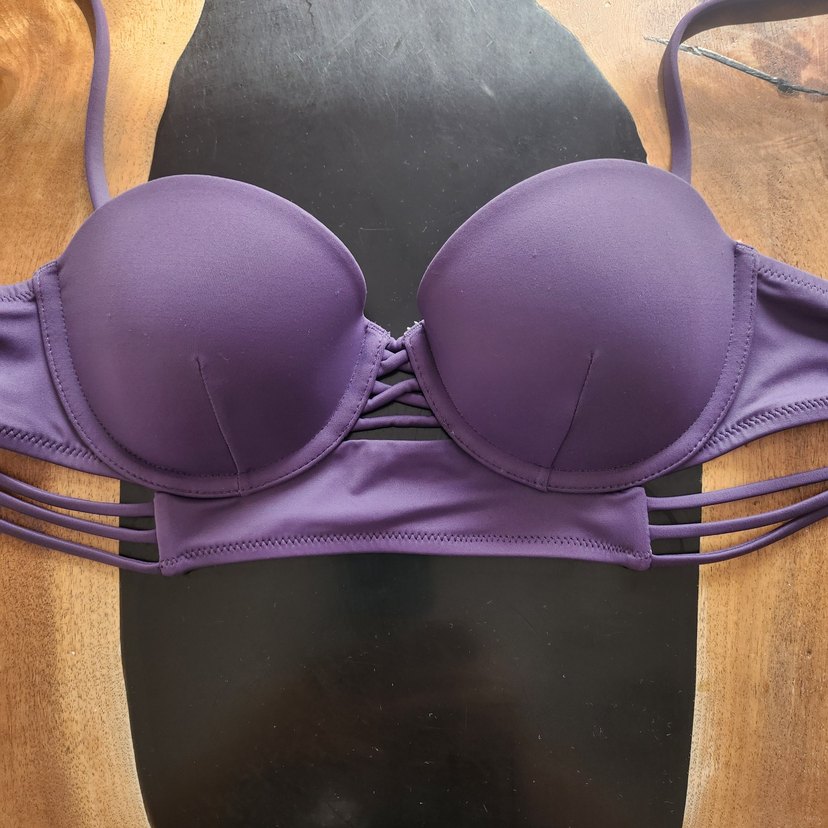 Mor Spor Tarzı Destekli  bikini üst - Görsel 2