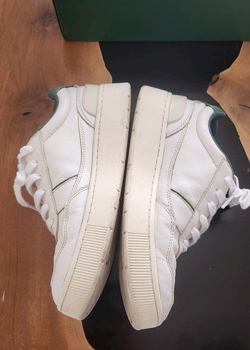 40 Beden Lacoste Beyaz Gri Bağcıklı Ayakkabı