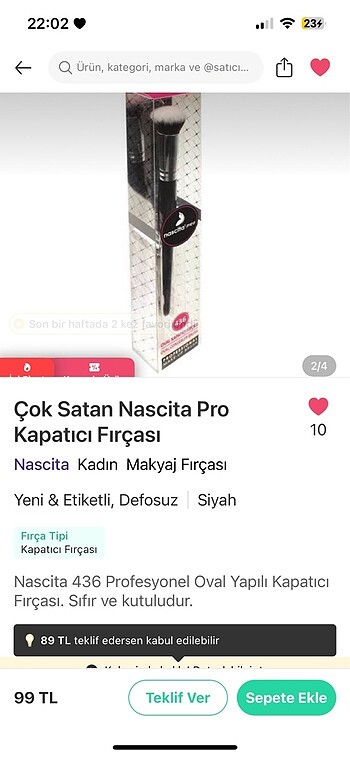 Çok satanNascita Pro kapatıcı fırça