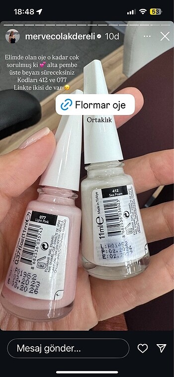 Beden İkili Flormar Oje