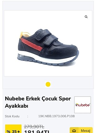 Nubebe 39 numara spor şık erkek çocuk ayakkabı 