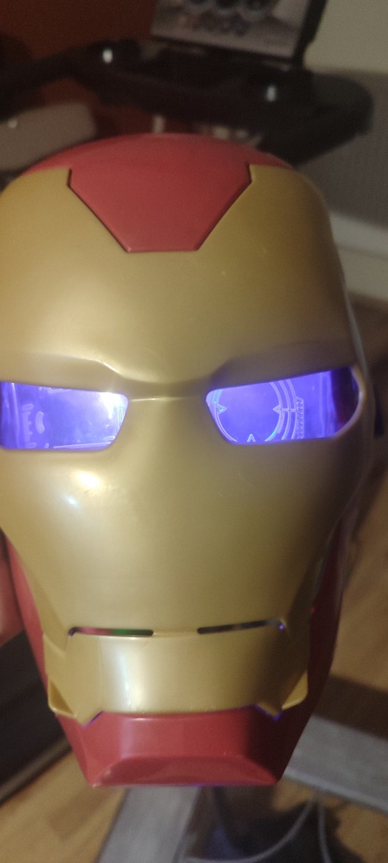 Mor Renkli Canlı Aksiyon Figürü # demir adam maske - Görsel 3