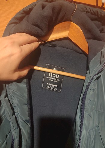 Erkek Çocuk Gri Fermuarlı Kapüşonlu Mont - Görsel 5