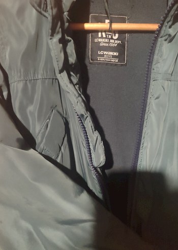 Erkek Çocuk Gri Fermuarlı Kapüşonlu Mont - Görsel 4